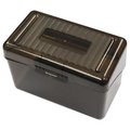 Universal Office Products Universal Office Products UNV47287 4 x 6 in. Plastic Index Card Boxes; Translucent Black 47287